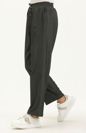 Wide Leg Pocketed Pants 6109A-03 Gray 6109A-03