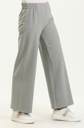 Hose mit weitem Bein und elastische Taille 2951-05 Grau 2951-05