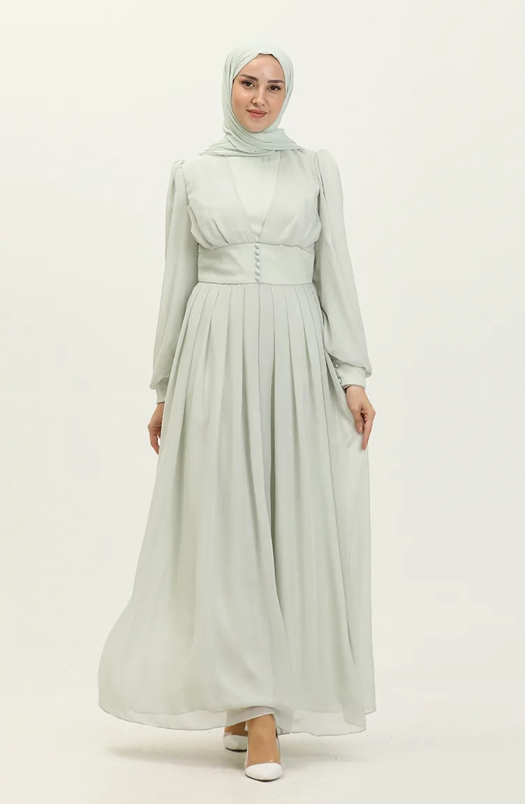 Chiffon Abendkleid 60282-03 Mint Grün 60282-03