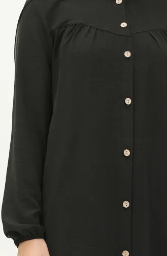 Tunika mit Faltendetails 1189-02 Schwarz 1189-02