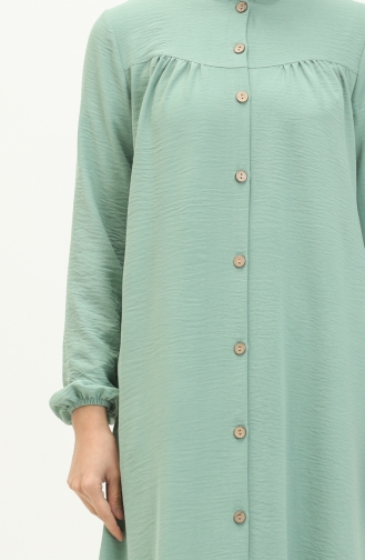 Shirred Detail Tunic 1189-03 Green Almond 1189-03