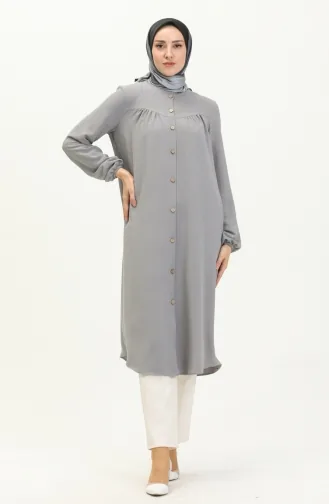 Tunika mit Faltendetails 1189-06 Grau 1189-06