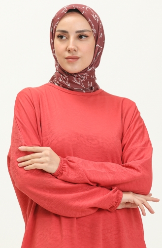 Yarasa Kol Tunik 1631-01 Mercan