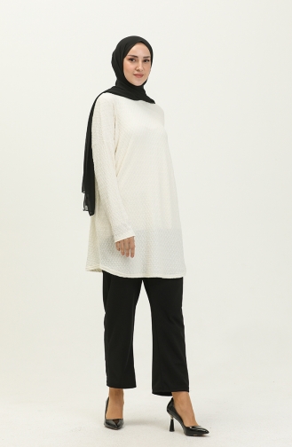 Bat Sleeve Tunic 1633-01 Ecru 1633-01