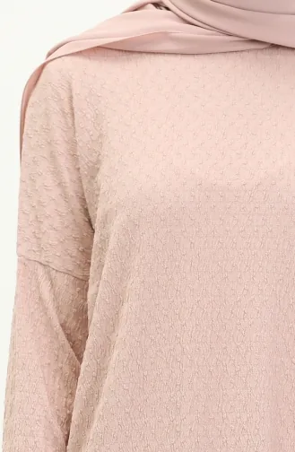 تونيك بأكمام فراشة 1633-02 بنفسجي فاتح 1633-02