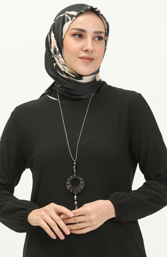 Tunique Avec Collier 1638-01 Noir 1638-01