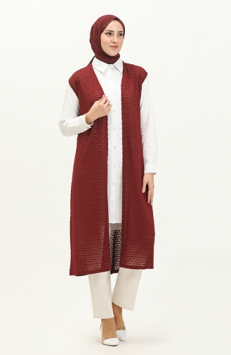 Claret red Gilet 1639-03