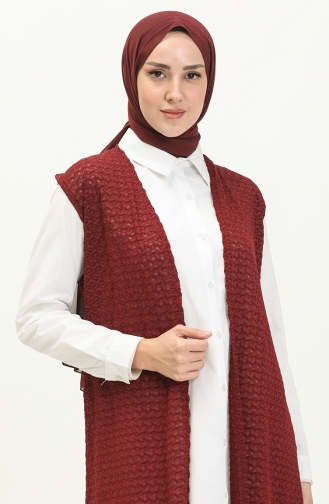 Claret red Gilet 1639-03