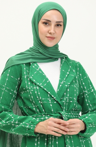 معطف طويل أخضر حشيشي 13846