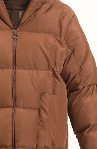 Oversize Şişme Mont Taba