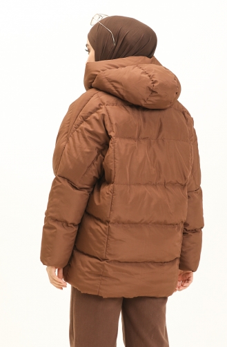 Oversize Şişme Mont Taba