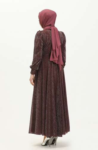 Weinrot Hijab-Abendkleider 13364