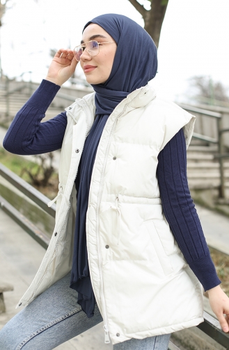 Ecru Gilet 8012-01