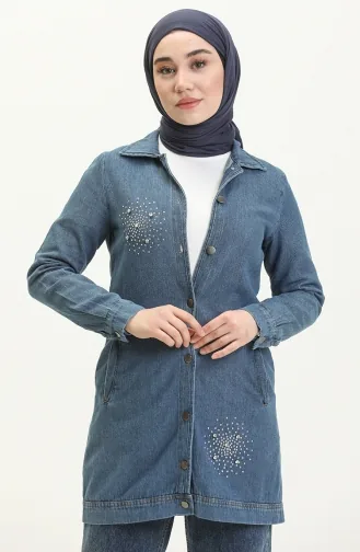 Jeansblau Hemd 14081