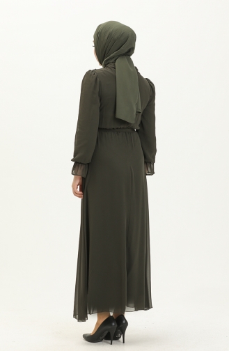 Khaki Hijab-Abendkleider 13714