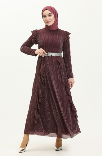 Zwetschge Hijab-Abendkleider 13223