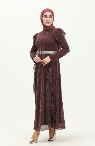 Zwetschge Hijab-Abendkleider 13223