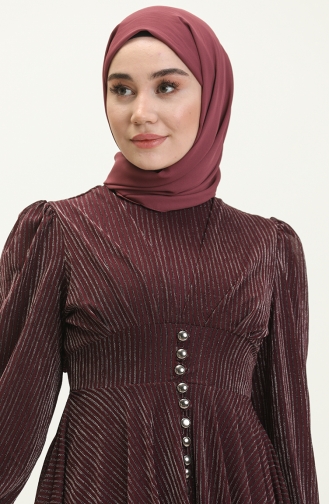 Zwetschge Hijab-Abendkleider 13366