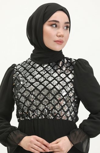 Habillé Hijab Noir 13717