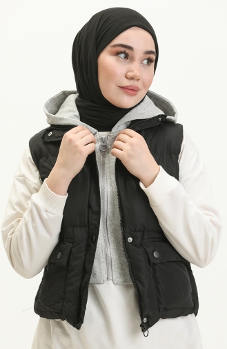 Schwarz Strickjacke 13957