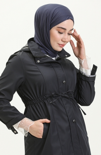 Navy Blue Trench Coats Models 9003-05