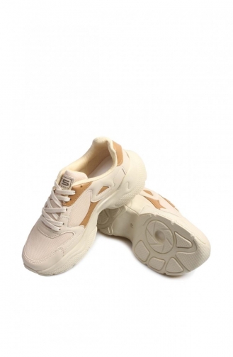 Kadın Sneaker Ayakkabı 666Za152 Ekru Taba