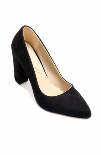  High-Heel Shoes 961ZA554.Siyah Süet