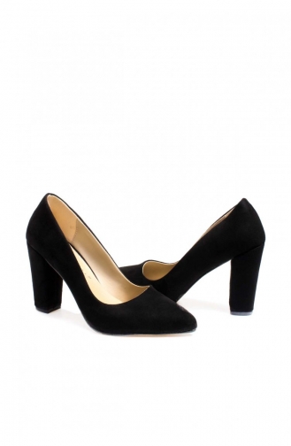  High-Heel Shoes 961ZA554.Siyah Süet