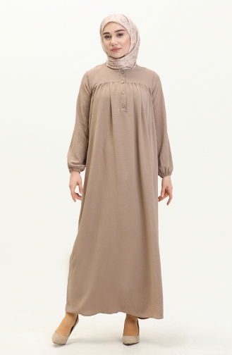 Beige Hijab Kleider 5011BGM.BEJ