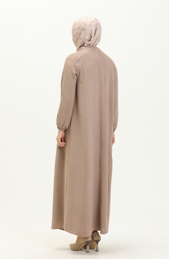 Beige Hijab Dress 5011BGM.BEJ