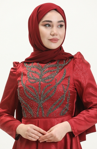 Claret red İslamitische Avondjurk 13670