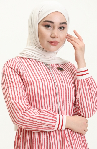 Weinrot Hijab Kleider 13406