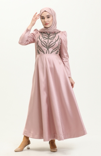 Dusty Rose İslamitische Avondjurk 13672