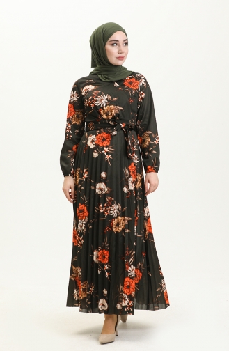 Khaki Hijab Kleider 13619