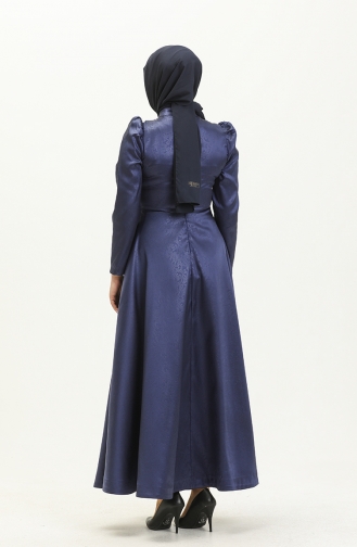 Indigo Hijab-Abendkleider 13673