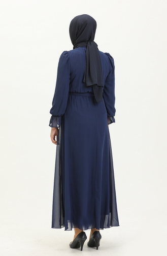 Indigo İslamitische Avondjurk 13715