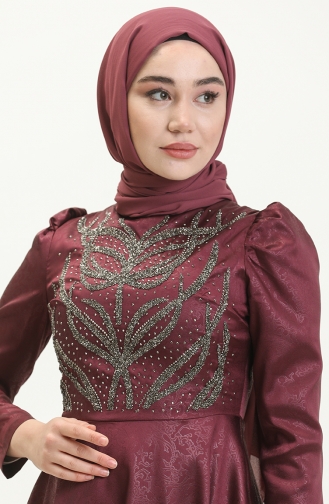 Zwetschge Hijab-Abendkleider 13671