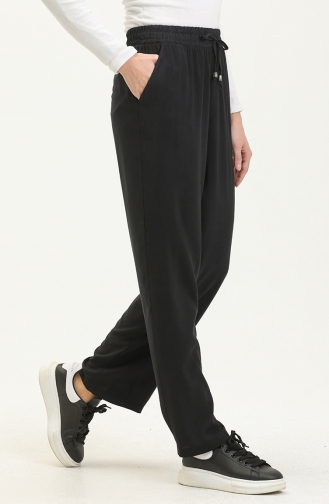 Wide Leg Pocketed Pants 6103A-01 Navy Blue 6103A-01