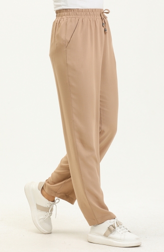 Pantalon Large à Poches 6141-03 Beige 6141-03