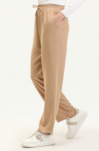 Pantalon Large à Poches 6141-03 Beige 6141-03