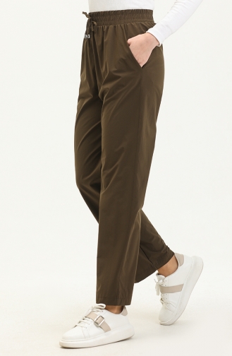  Wide Leg Pocketed Pants 6141-05 Khaki 6141-05