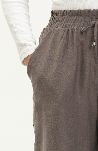 Pantalon Large à Poches 6141-09 Vison Foncé 6141-09