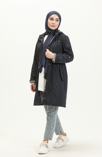 Navy Blue Trench Coats Models 9004-03