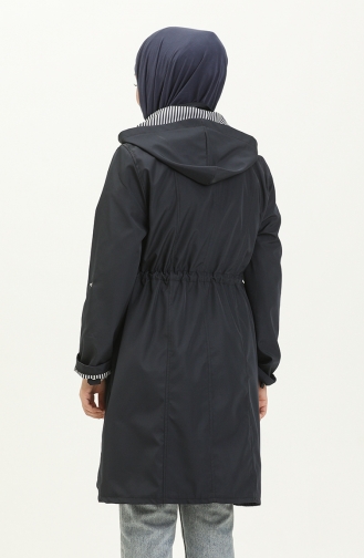 Trench Coat Bleu Marine 9004-03