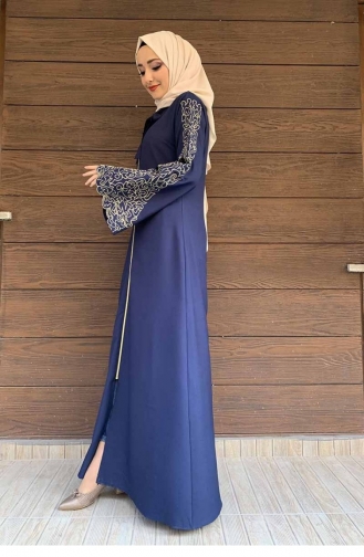 Navy Blue Abaya 0002SGS.LCV