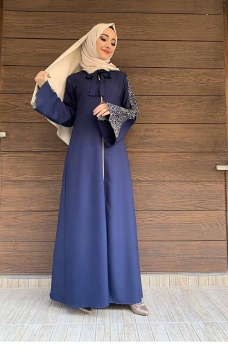 Navy Blue Abaya 0002SGS.LCV