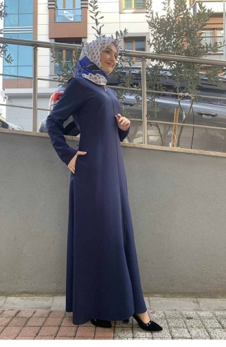 Navy Blue Abaya 0006SGS.LCV