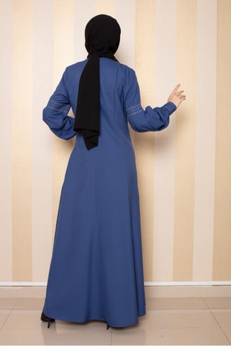 Indigo Abaya 0008SGS.ING