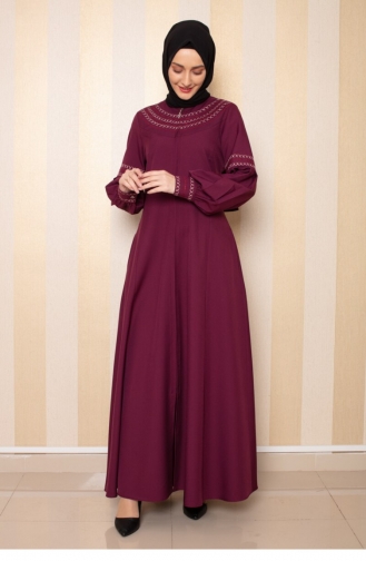 Plum Abaya 0008SGS.MRD