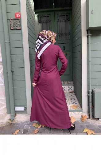 Bolero Görünümlü Ferace Mürdüm
